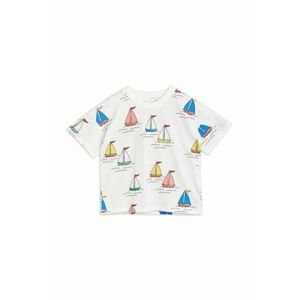 Dětské bavlněné tričko Mini Rodini bílá barva