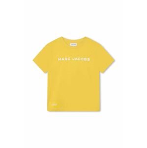 Dětské bavlněné tričko Marc Jacobs žlutá barva, s potiskem