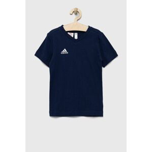 Dětské bavlněné tričko adidas Performance ENT22 TEE Y tmavomodrá barva, s aplikací