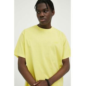 Bavlněné tričko Levi's žlutá barva