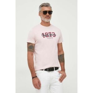 Bavlněné tričko Pepe Jeans Wolf růžová barva, s potiskem