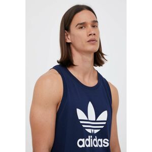 Bavlněné tričko adidas Originals tmavomodrá barva