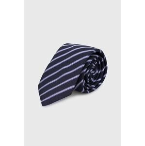 Hedvábná kravata HUGO fialová barva