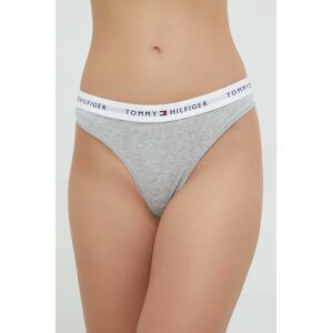 Tanga Tommy Hilfiger šedá barva