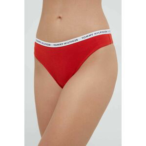 Tanga Tommy Hilfiger 3-pack béžová barva