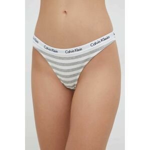 Tanga Calvin Klein Underwear šedá barva