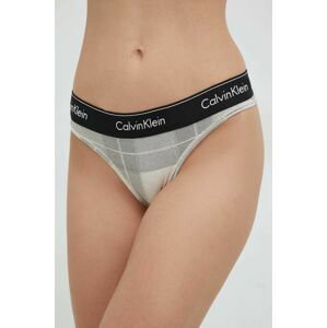 Tanga Calvin Klein Underwear béžová barva