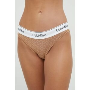 Kalhotky Calvin Klein Underwear hnědá barva