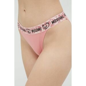 Kalhotky Moschino Underwear růžová barva