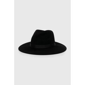 Vlněný klobouk Polo Ralph Lauren černá barva, vlněný