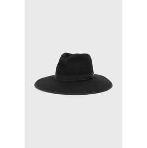 Vlněný klobouk Brixton černá barva, vlněný