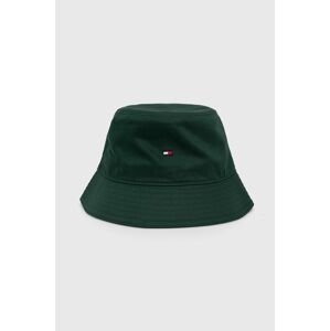Bavlněná čepice Tommy Hilfiger zelená barva