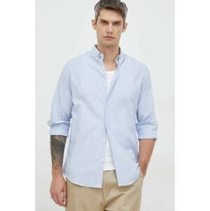 Bavlněné tričko Selected Homme slim, s límečkem button-down