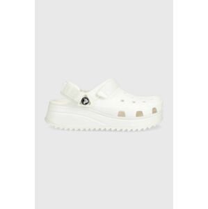 Pantofle Crocs Classic Hiker Clog dámské, bílá barva, na platformě, 206772