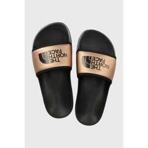 Pantofle The North Face Womens Base Camp Slide Iii Metallic dámské, zlatá barva