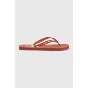 Žabky Calvin Klein Jeans Beach Sandal Monogram pánské, červená barva