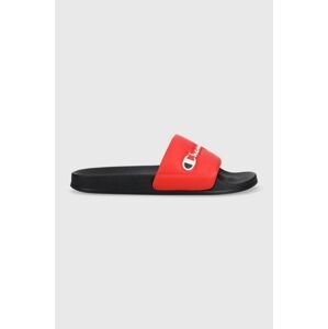 Pantofle Champion VARSITY pánské, červená barva, S21993
