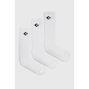 Ponožky Converse pánské, bílá barva
