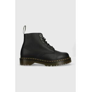 Kožené workery Dr. Martens 101 Ub Bex dámské, černá barva, na platformě