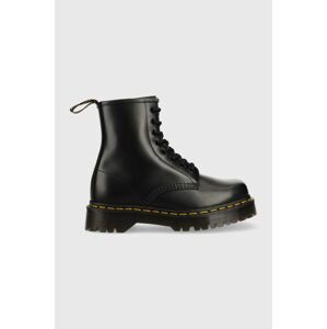 Kožené workery Dr. Martens 1460 Bex Squared dámské, černá barva, na plochém podpatku, DM27886001-Black