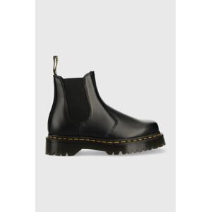 Kožené kotníkové boty Dr. Martens 2976 Bex Squared dámské, černá barva, na plochém podpatku, DM27888001-Black