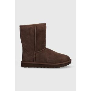 Semišové sněhule UGG W Classic Short II hnědá barva, 1016223.BCDR