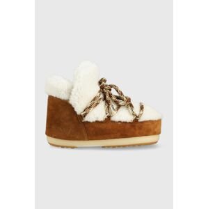 Sněhule Moon Boot Pumps Shearling hnědá barva