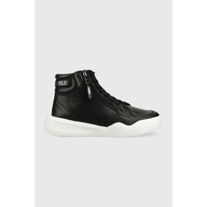 Kožené sneakers boty Karl Lagerfeld Kapri Run černá barva