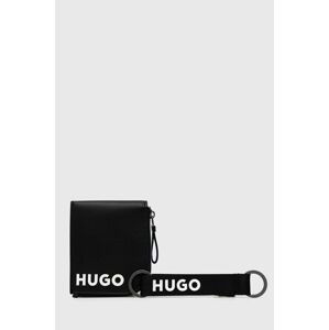 Peněženka + klíčenka HUGO černá barva