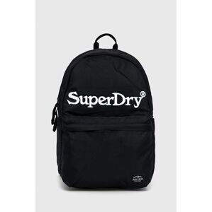 Batoh Superdry dámský, černá barva, velký, hladký