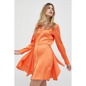 Šaty Guess oranžová barva, mini
