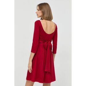 Vlněné šaty MAX&Co. červená barva, mini
