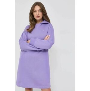 Šaty BOSS fialová barva, mini