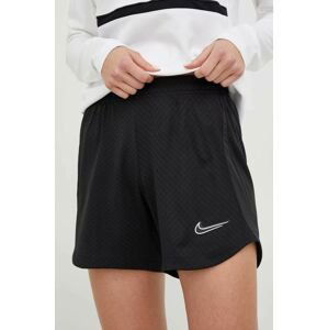 Tréninkové šortky Nike dámské, černá barva, s potiskem, medium waist