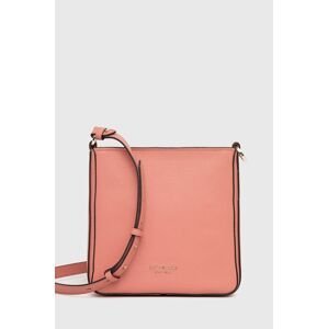 Kožená kabelka Kate Spade růžová barva