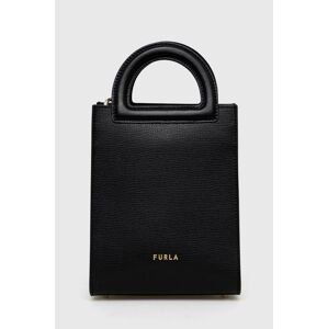 Kožená kabelka Furla Dara černá barva