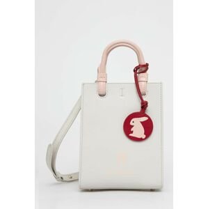 Kožená kabelka Furla Varsity Style bílá barva