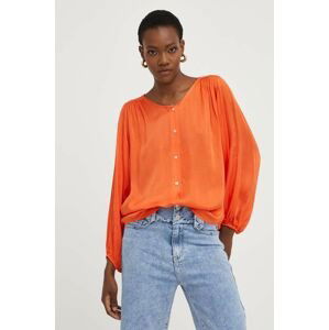 Košile Answear Lab dámská, oranžová barva, relaxed