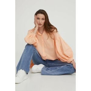 Košile Answear Lab oranžová barva, relaxed