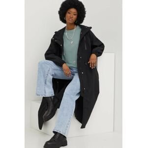Kabát Answear Lab dámský, černá barva, přechodný, oversize