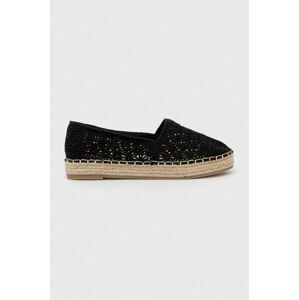 Espadrilky Answear Lab černá barva, na platformě