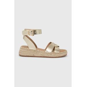 Espadrilky Answear Lab zlatá barva, na platformě