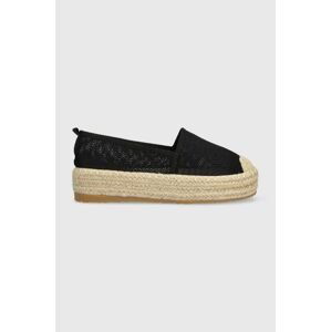 Espadrilky Answear Lab černá barva, na platformě