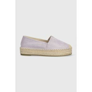 Espadrilky Answear Lab fialová barva, na platformě