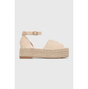 Espadrilky Answear Lab béžová barva, na platformě