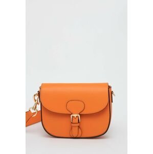 Kožená kabelka Answear Lab oranžová barva
