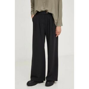 Kalhoty Answear Lab dámské, černá barva, široké, high waist
