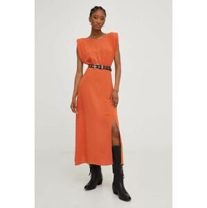 Šaty Answear Lab oranžová barva, maxi