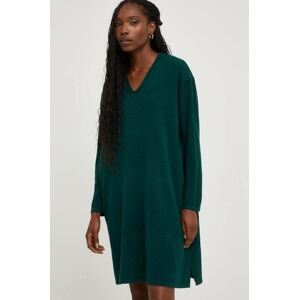 Šaty Answear Lab zelená barva, mini, oversize