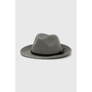 Vlněný klobouk Answear Lab dámský, šedá barva, vlněný